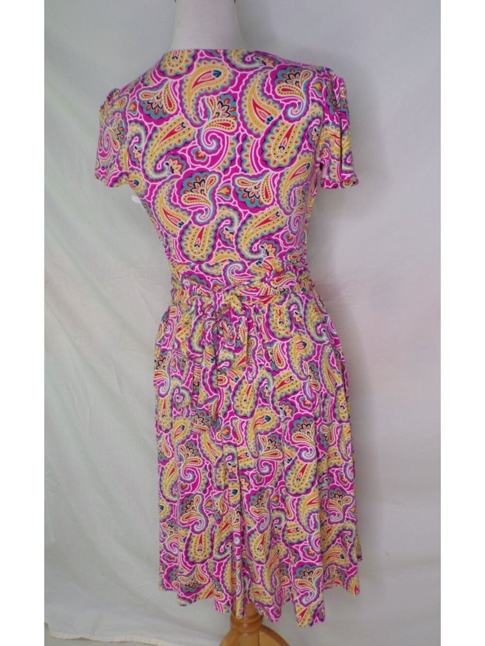 🆕 BODEN Evangeline V-Neck Belted Paisley Print Jersey Dress 4 - Picture 10 of 11
